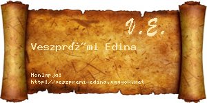 Veszprémi Edina névjegykártya